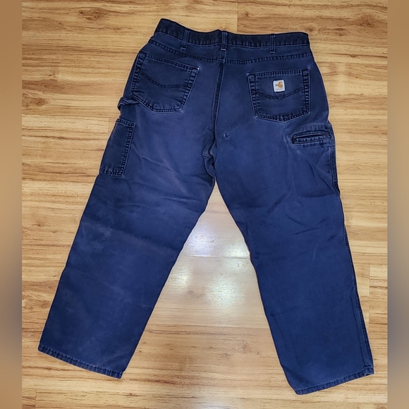 Blue Men's Carhartt FR Pants 36 x 30 - Picture 2 of 8